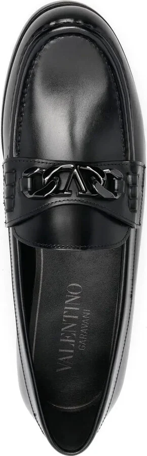 VLogo Chain leather loafers - Image 4