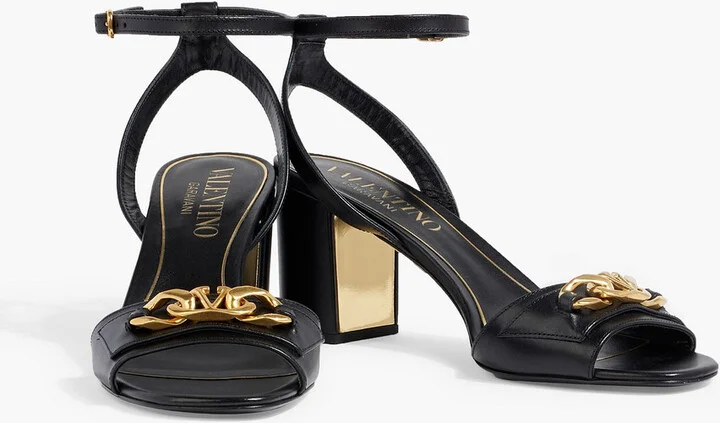 VLOGO Chain leather sandals - Image 2