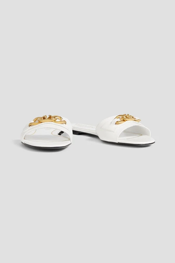 VLOGO Chain leather slides - Image 2