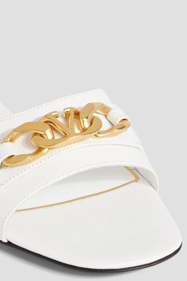 VLOGO Chain leather slides - Image 4