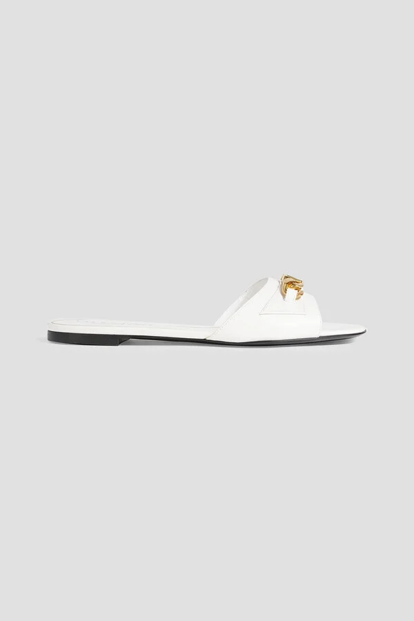 VLOGO Chain leather slides