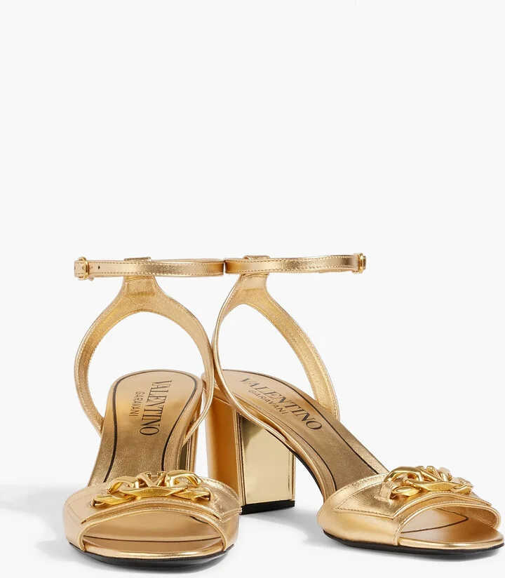 VLOGO Chain metallic leather sandals - Image 2