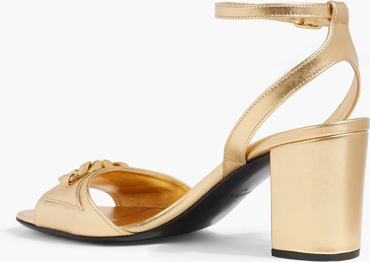VLOGO Chain metallic leather sandals - Image 3