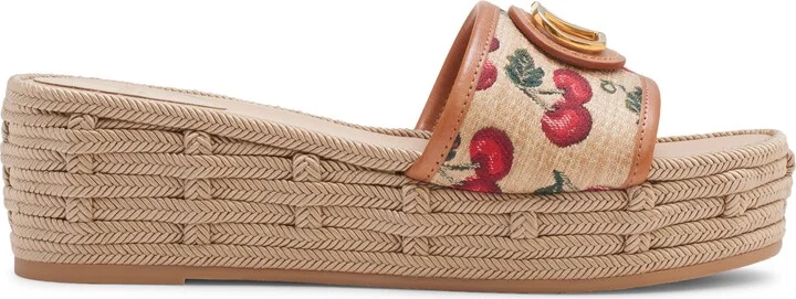VLOGO Cherries Flatform Slide Sandal - Image 3