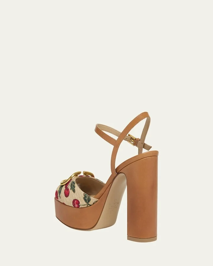 VLogo Cherry Ankle-Strap Platform Sandals - Image 5