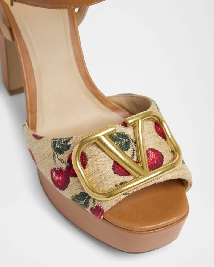 VLogo Cherry Ankle-Strap Platform Sandals - Image 4