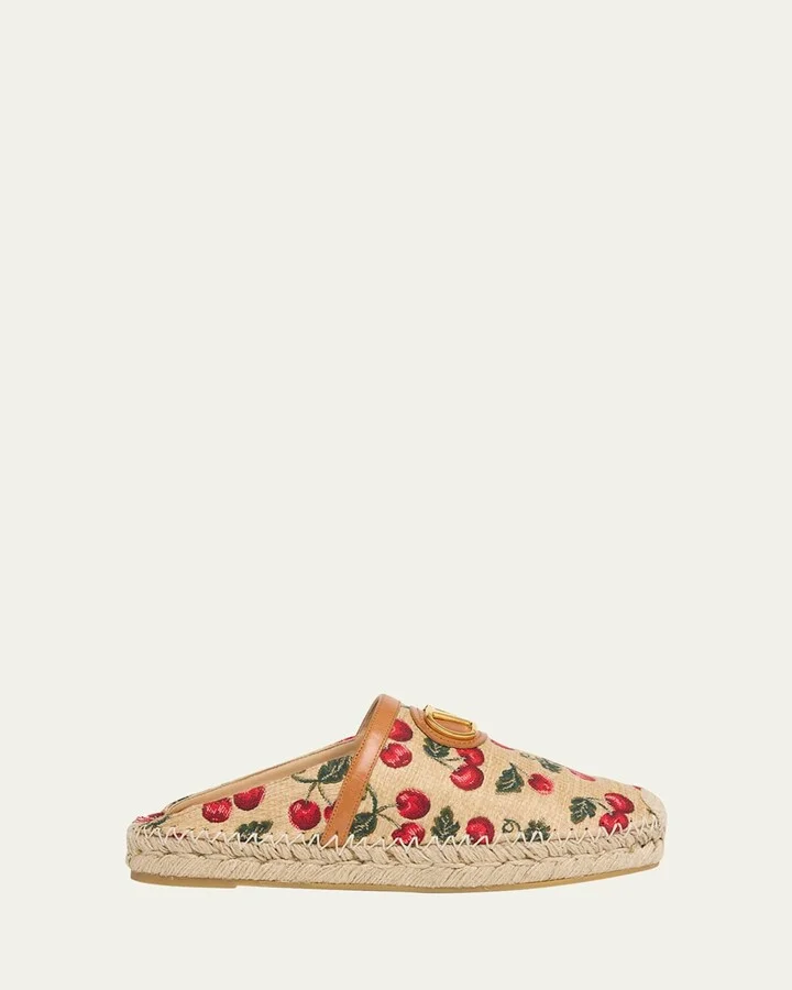 VLogo Cherry Espadrile Mules