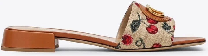 VLogo Cherryfic Jacquard Flat Sandals