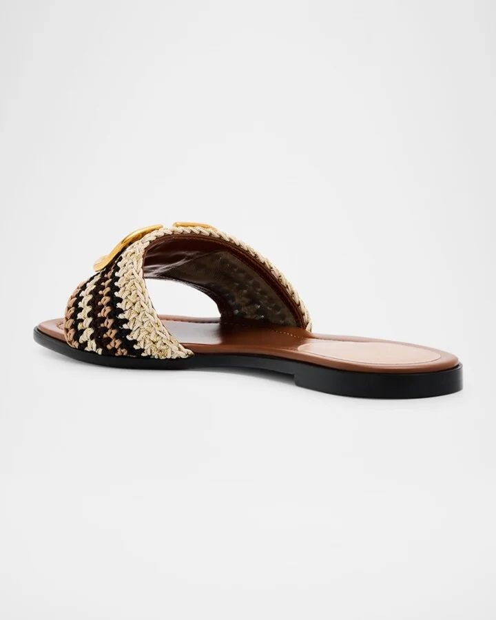 VLogo Crochet Flat Slide Sandals - Image 2