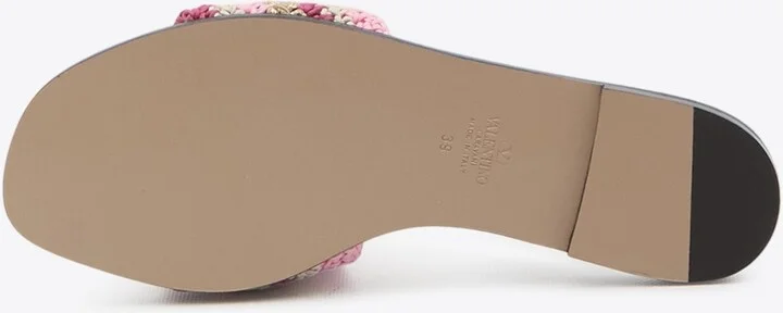 VLogo Crochet Knit Flat Sandals - Image 3