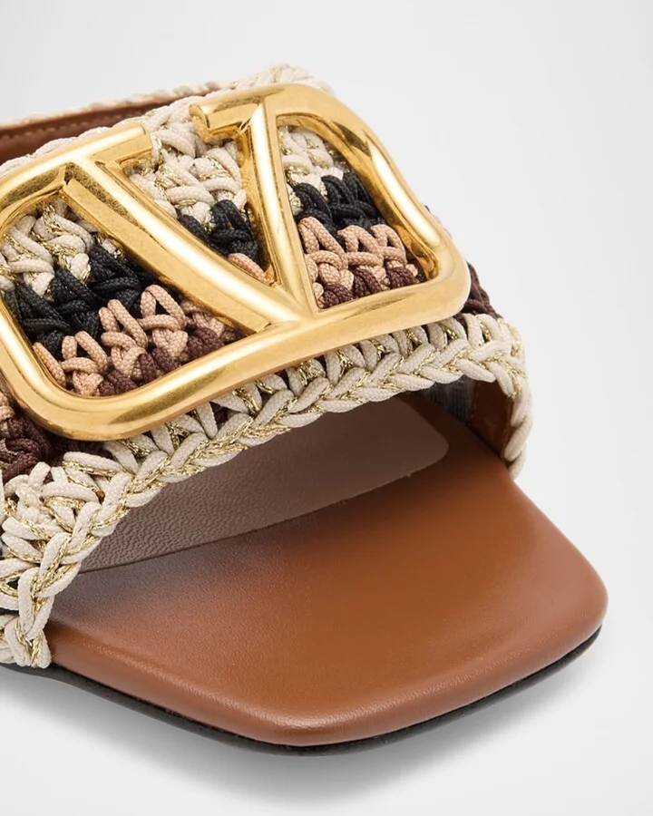 VLogo Crochet Slide Sandals - Image 3