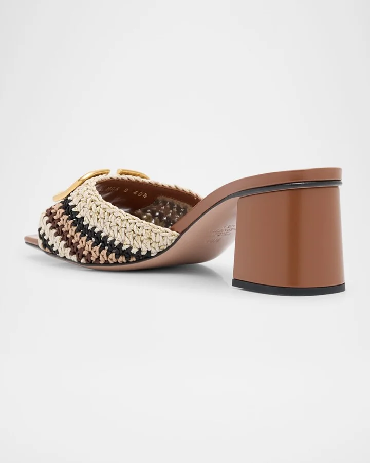 VLogo Crochet Slide Sandals - Image 5