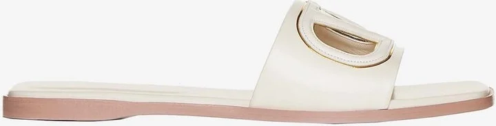 VLogo Cut-Out Flat Sandals