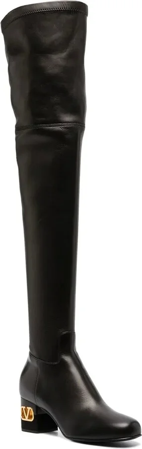 VLogo heel thigh-high boots - Image 2
