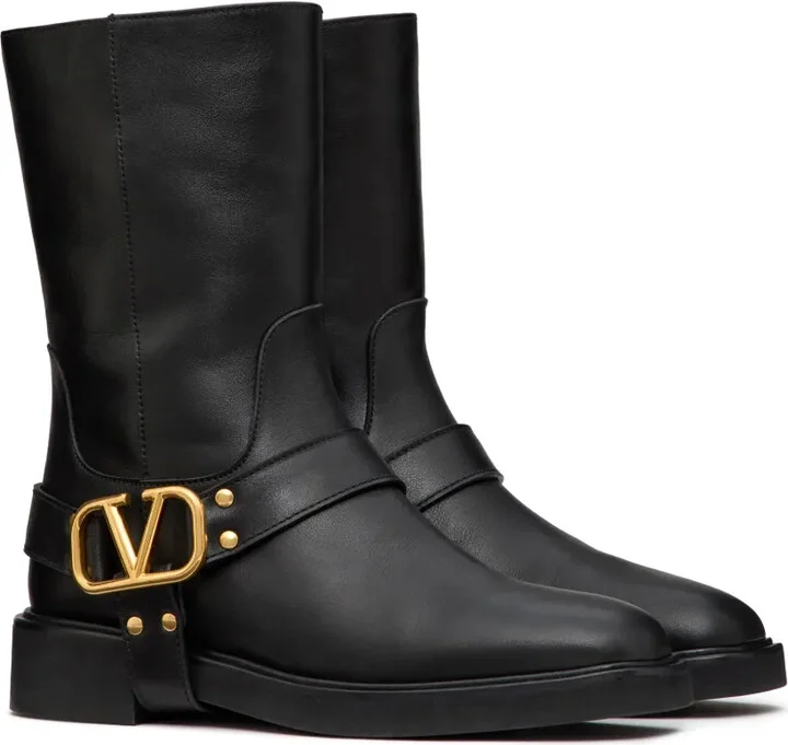 VLogo leather boots - Image 2