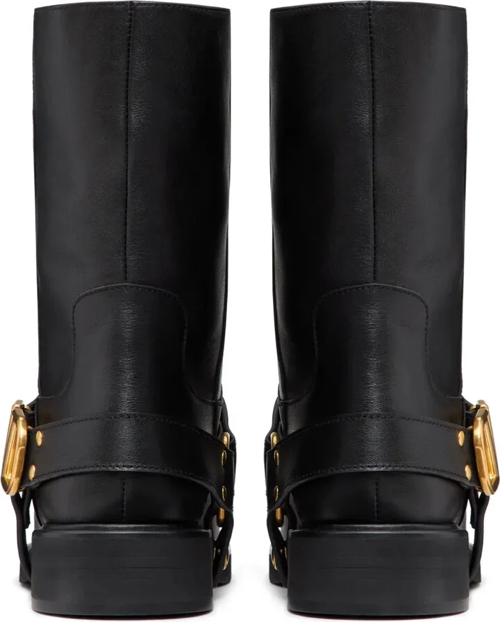 VLogo leather boots - Image 3