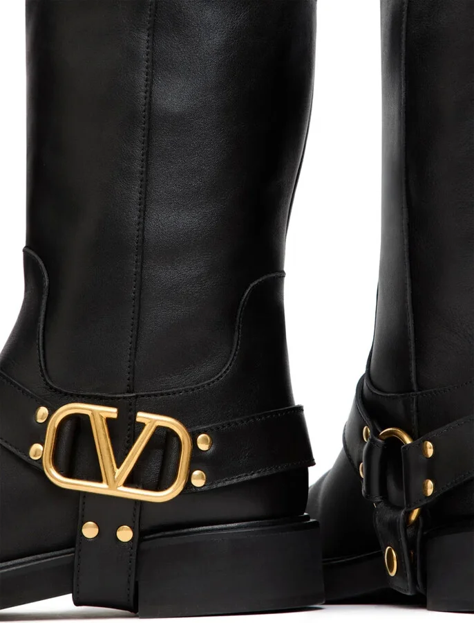 VLogo leather boots - Image 5