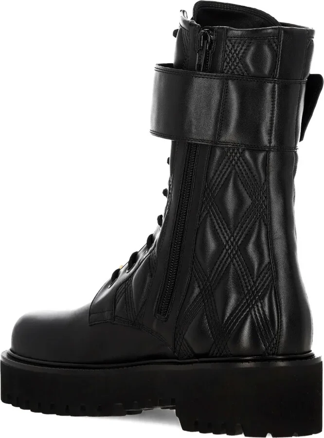 VLogo leather combat boots - Image 4