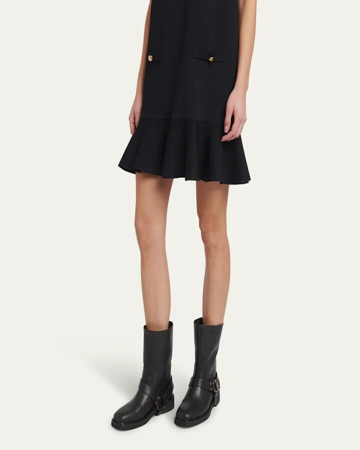 VLogo Leather Harness Biker Boots - Image 3