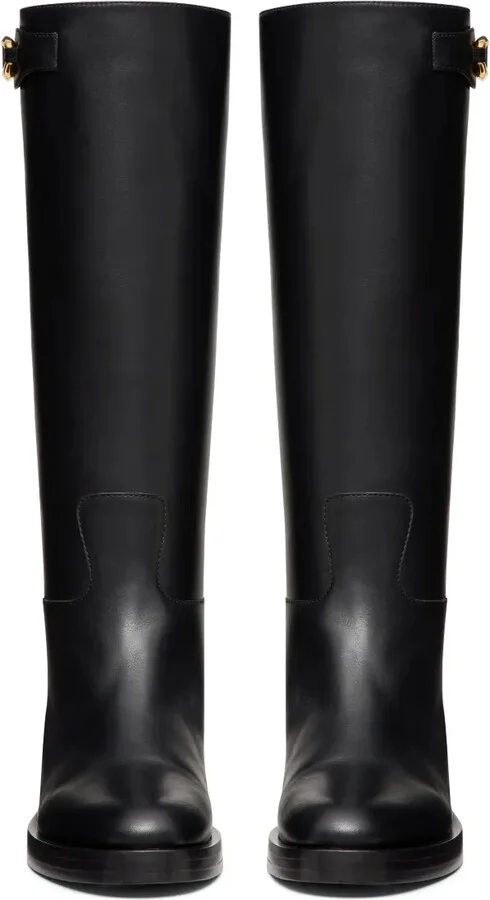 VLogo leather knee boots - Image 4