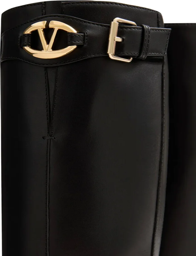VLogo leather knee boots - Image 5