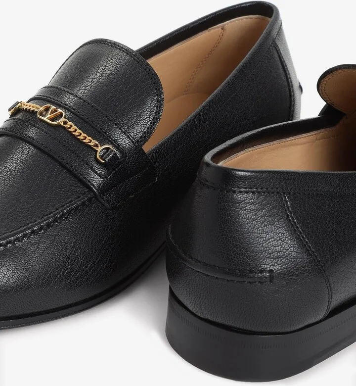 VLogo Leather Loafers - Image 3