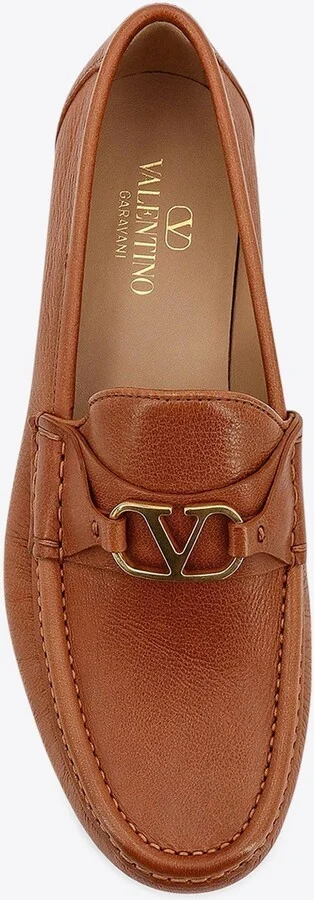 VLogo Leather Loafers - Image 3