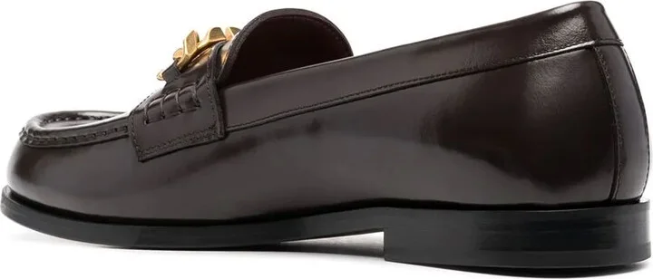VLogo leather loafers - Image 3