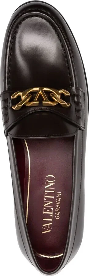 VLogo leather loafers - Image 4