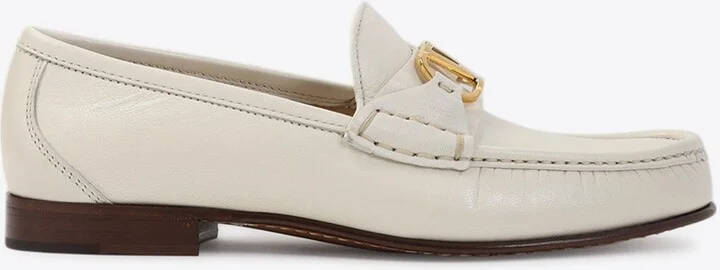 VLogo Leather Loafers