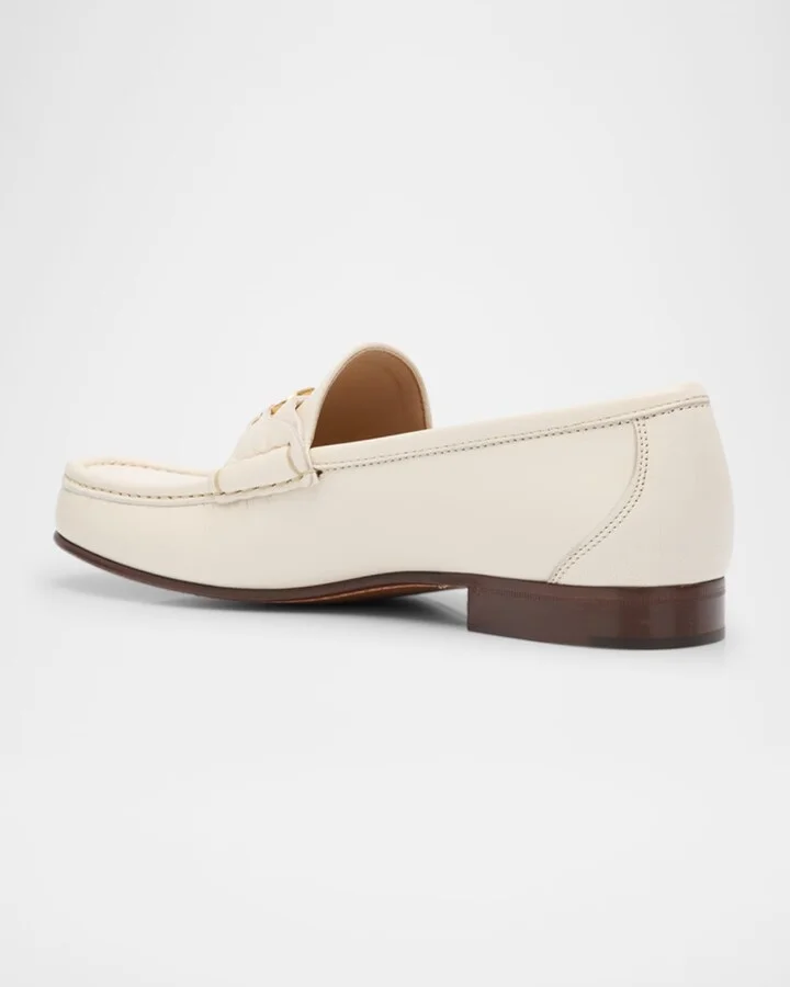 VLogo Leather Medallion Loafers - Image 5