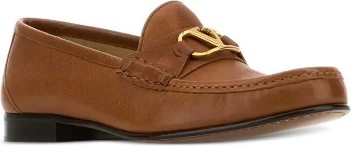 VLogo leather penny loafers - Image 2