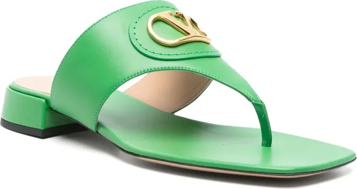 VLogo leather sandals - Image 2