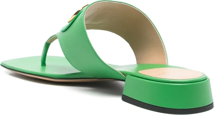 VLogo leather sandals - Image 3