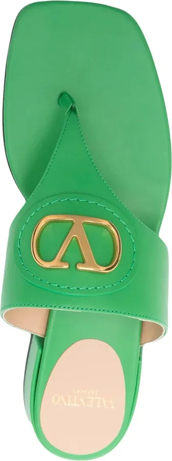 VLogo leather sandals - Image 4