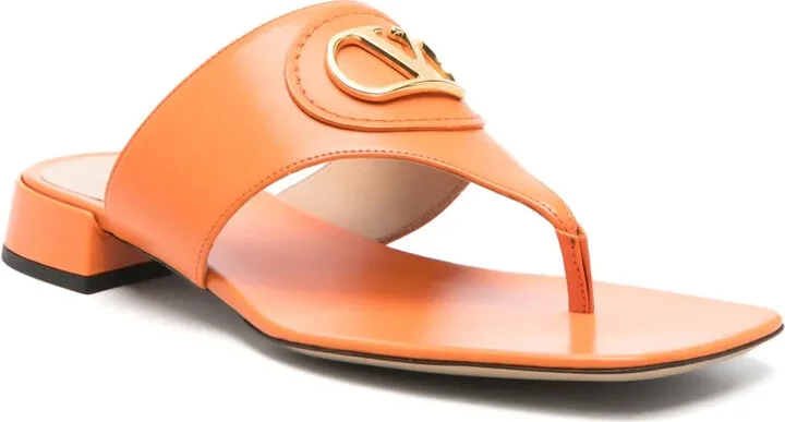 VLogo leather sandals - Image 2