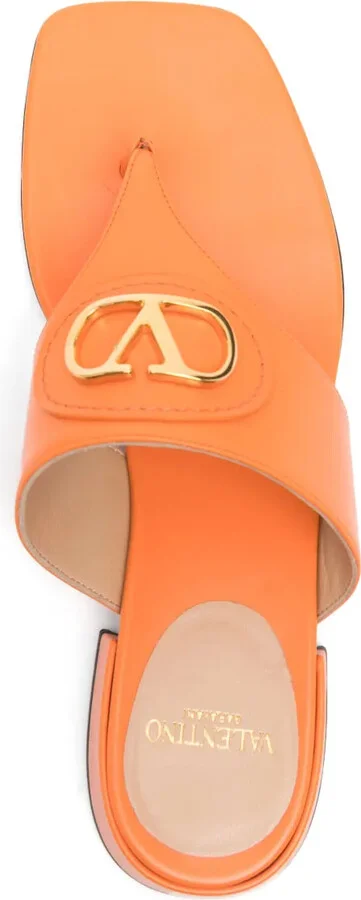 VLogo leather sandals - Image 4