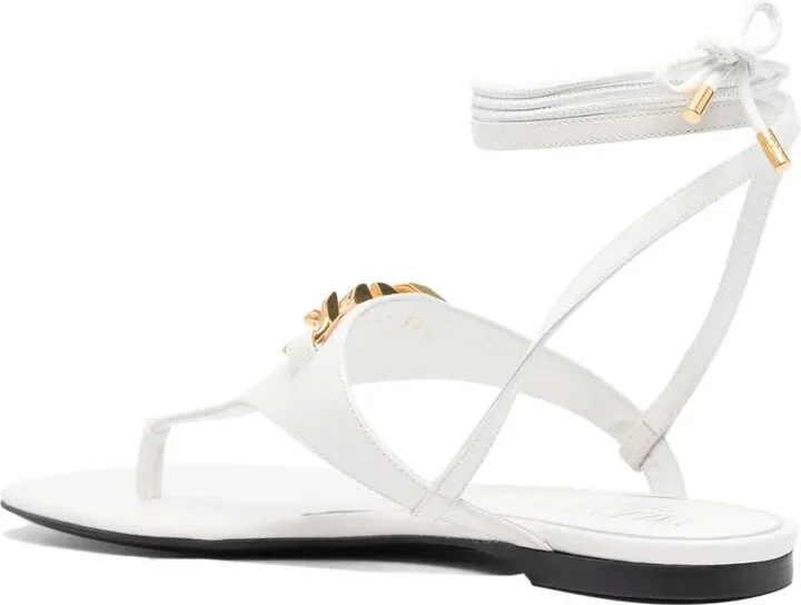 VLogo leather sandals - Image 3