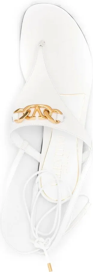 VLogo leather sandals - Image 4
