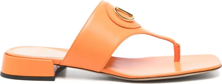 VLogo leather sandals