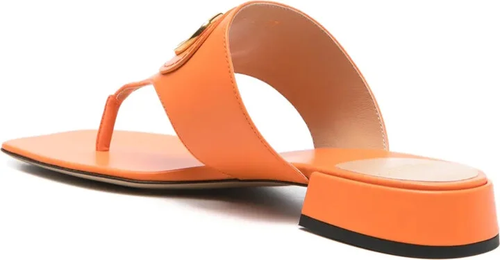 VLogo leather slides - Image 3