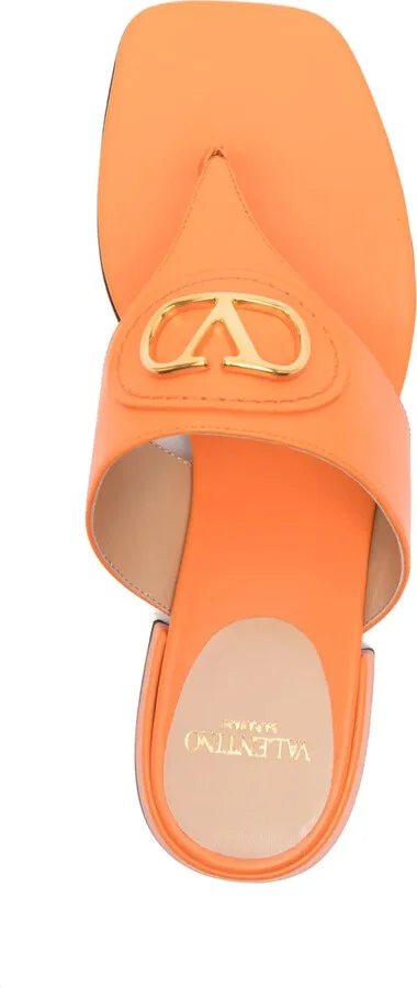 VLogo leather slides - Image 4