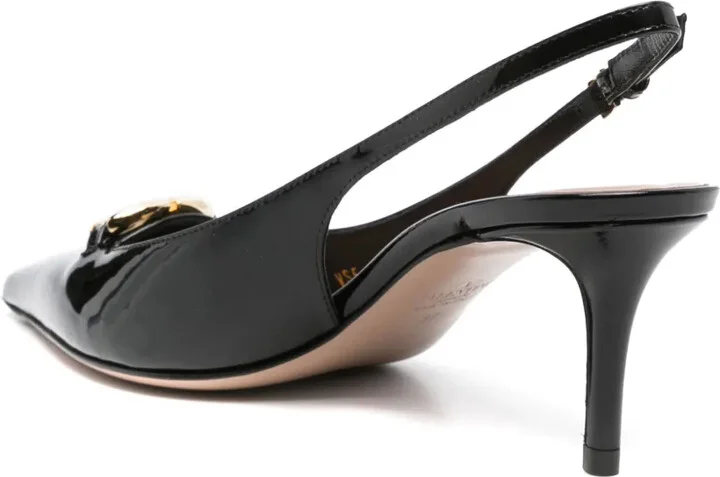 VLogo leather slingback pumps - Image 3