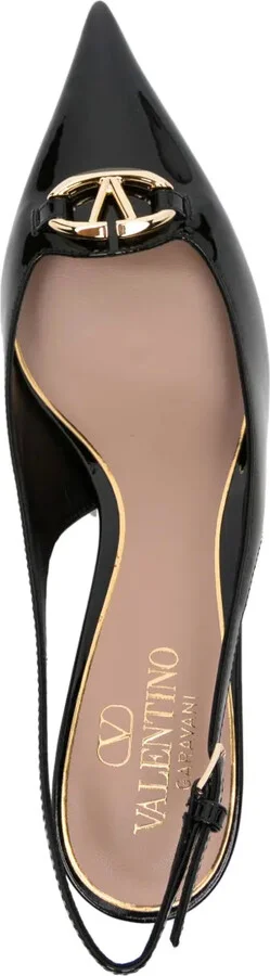 VLogo leather slingback pumps - Image 4