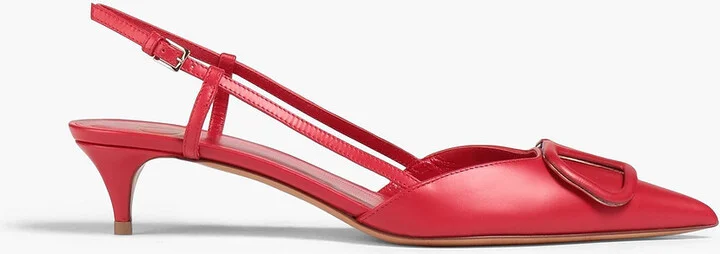 VLOGO leather slingback pumps