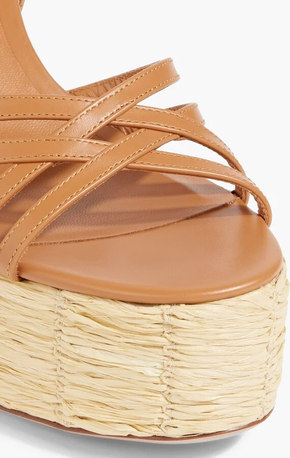 VLOGO leather wedge sandals - Image 4