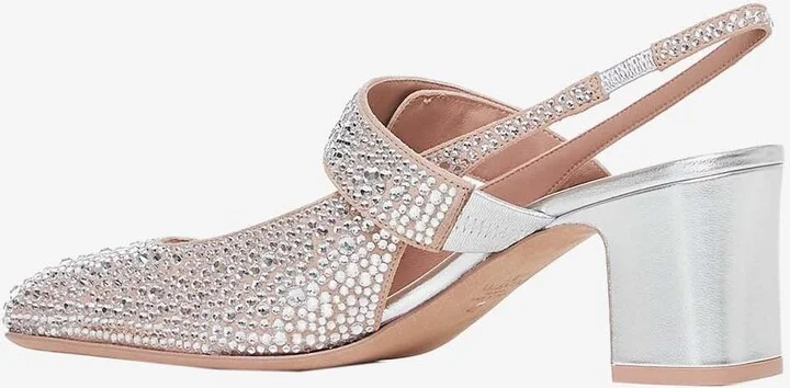 VLogo Locker 60 Mary-Jane Crystal Slingback Pumps - Image 2
