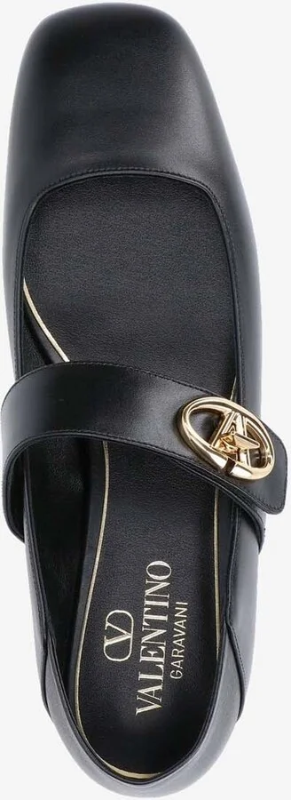 VLogo Locker Mary-Jane Leather Ballet Flats - Image 3
