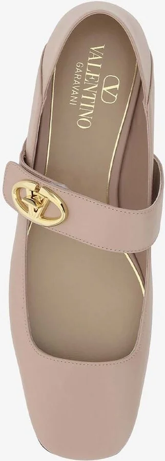 VLogo Locker Mary-Jane Leather Ballet Flats - Image 3