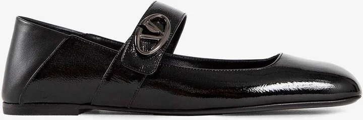 VLogo Locker Mary-Jane Patent Leather Ballet Flats